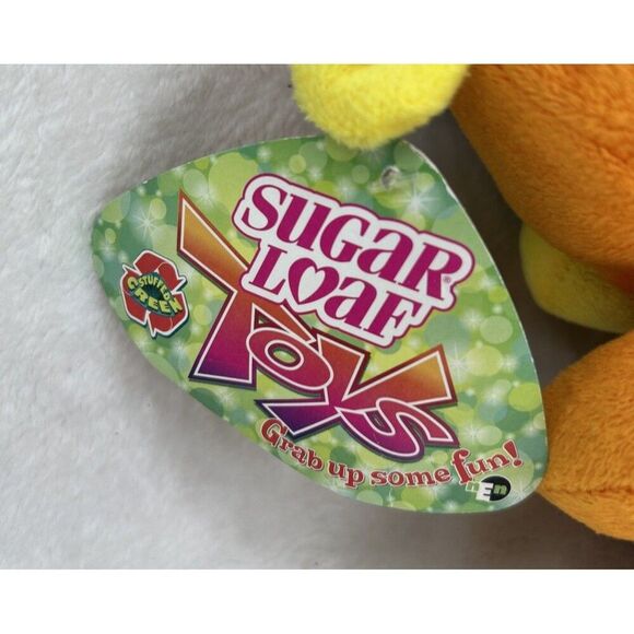 Sugar Loaf Orange Plush Animal Rock Guitar Checkered Glasses 10" Toy Stuffed - Picture 3 of 6